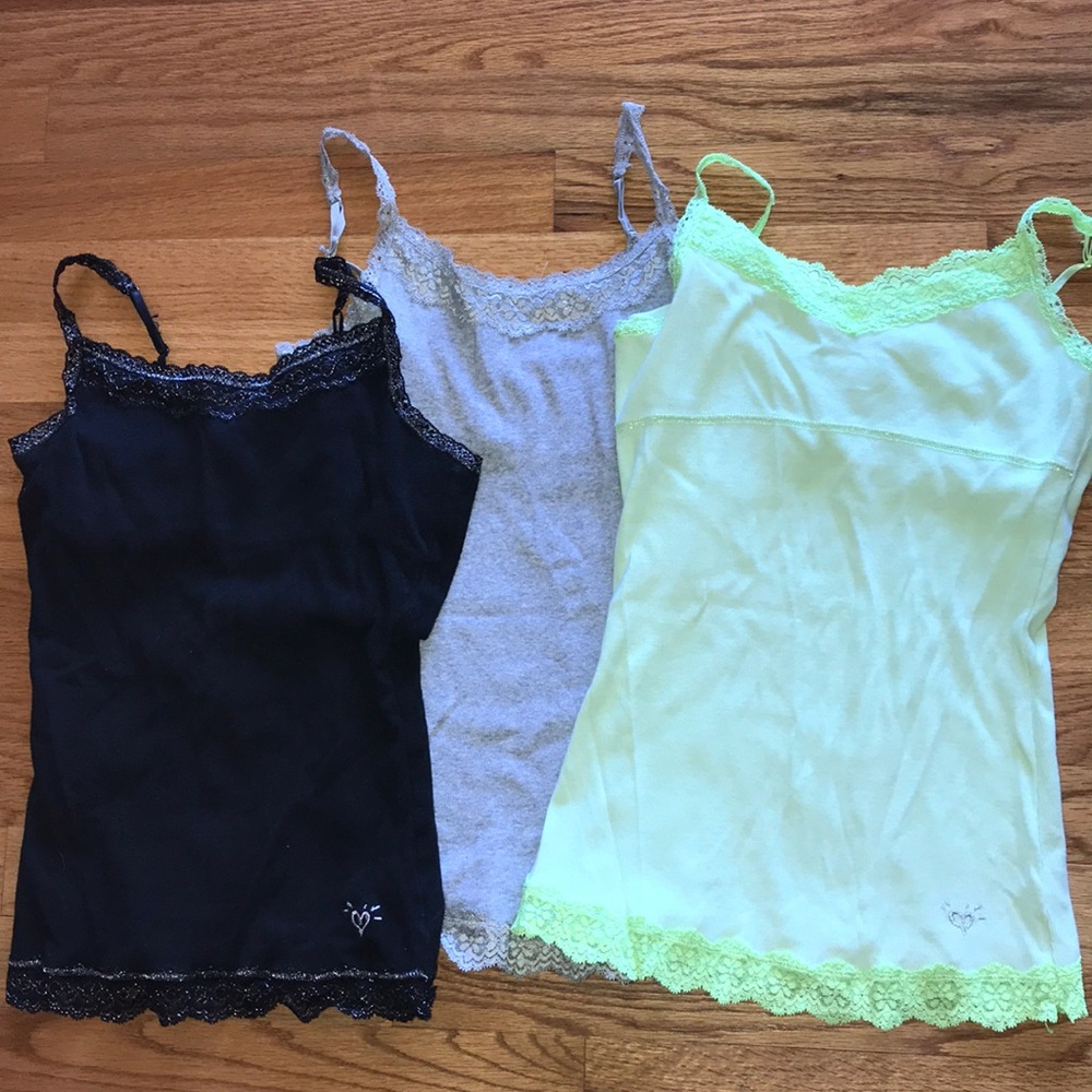 3 lace justice tank tops with built in bra